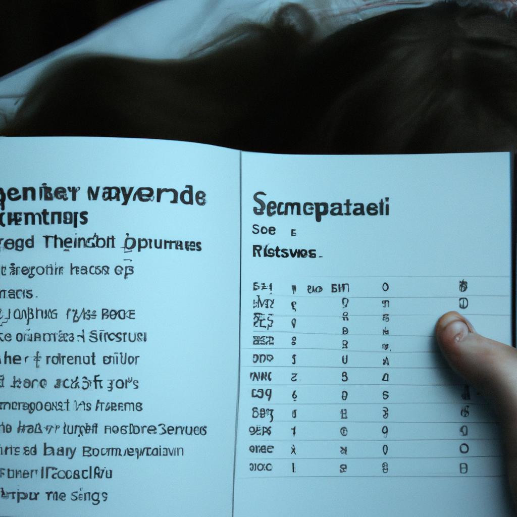Person reading sleep information